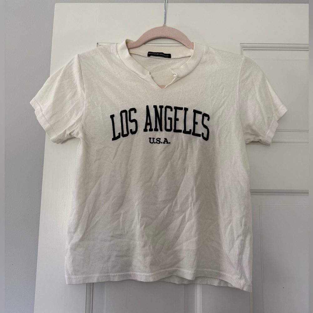 Brandy Melville White Los Angeles Graphic T-Shirt